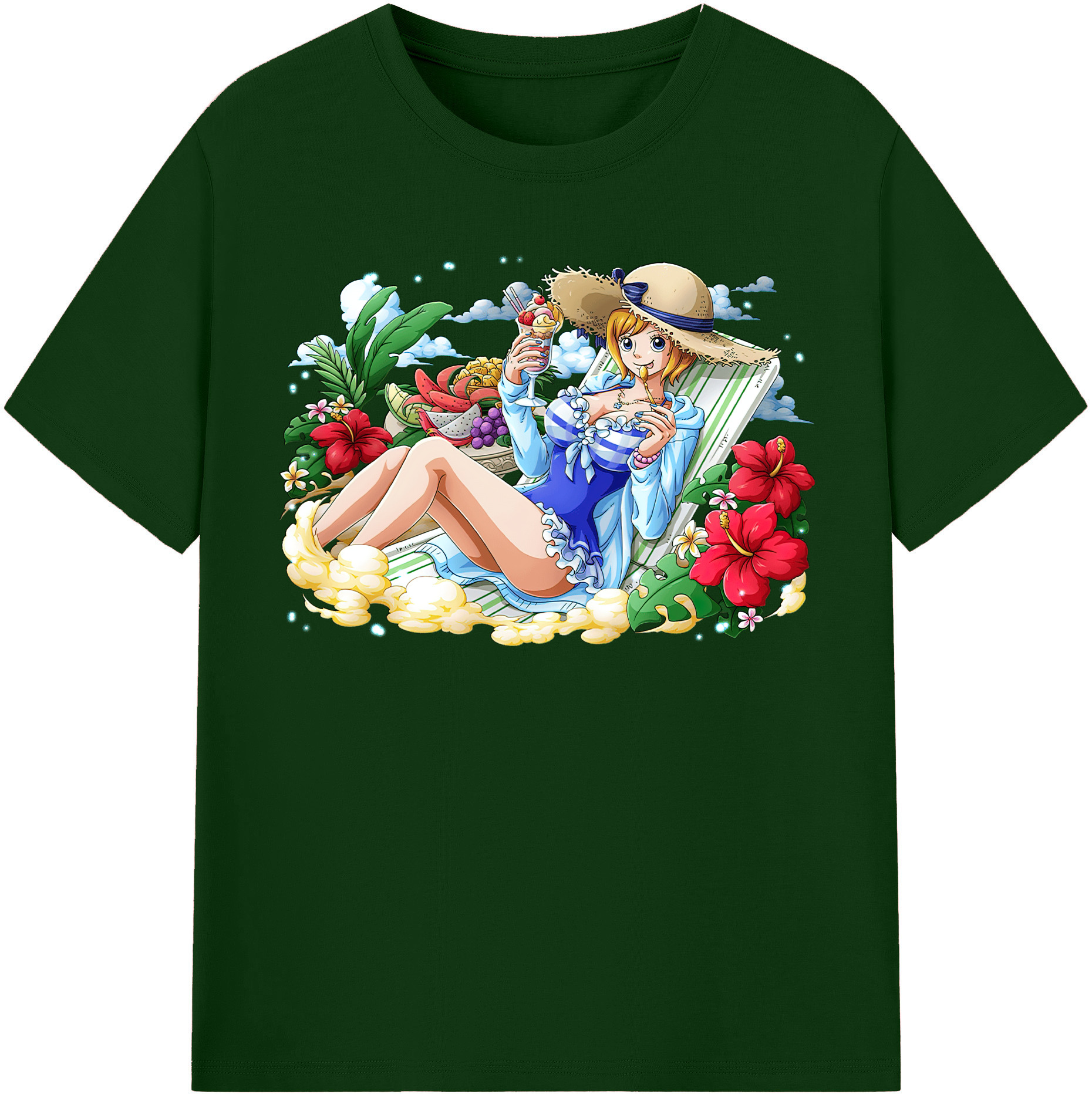 ワンピース ナミ ONE PIECE Nami 綿100％半袖Tシャツ（フロントプリント）